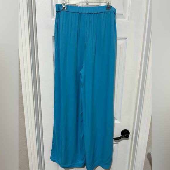 Victoriouslogan The Drop  Women's Wide Leg Pull On Pant Blue Large - Picture 7 of 16